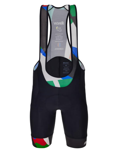 Santini Mont Blanc Courchevel Tour De France Cycling Tights with Suspenders RE1075FBBLNC3TDF