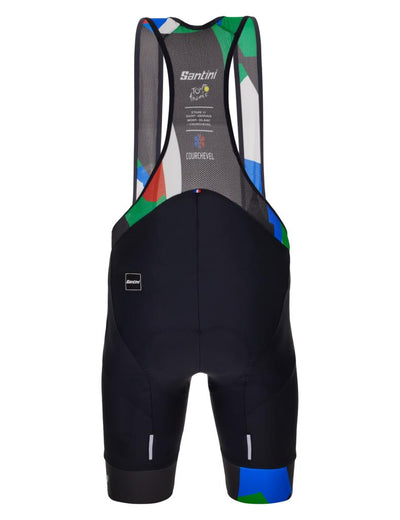 Santini Mont Blanc Courchevel Tour De France Cycling Tights with Suspenders RE1075FBBLNC3TDF