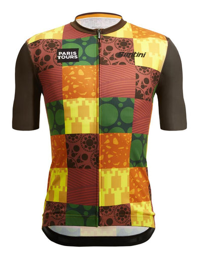 Santini Paris Tour Official Plus Size Cycling Jersey RE94075C22PTVIGN