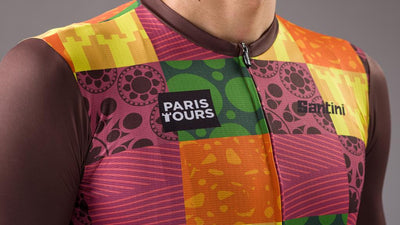 Santini Paris Tour Official Plus Size Cycling Jersey RE94075C22PTVIGN