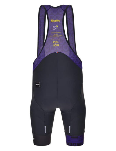 Велосипедные леггинсы унисекс Santini PUY DE DOME Tour De France Special Edition с подтяжками RE1075FBPDD3TDF