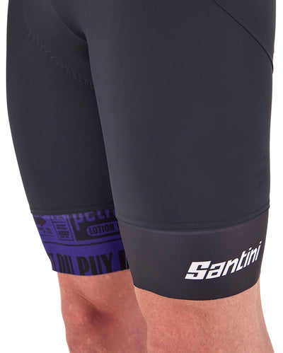 Велосипедные леггинсы унисекс Santini PUY DE DOME Tour De France Special Edition с подтяжками RE1075FBPDD3TDF
