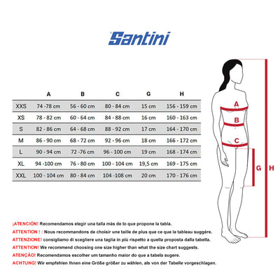 Santini Trek Segafredo Kadın Askısız Bisiklet Taytı RE055PRO22TW