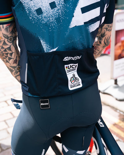 Santini UCI Cycling World Championship Bib Tights RE1075GITCITY3WCG Blu Nautica