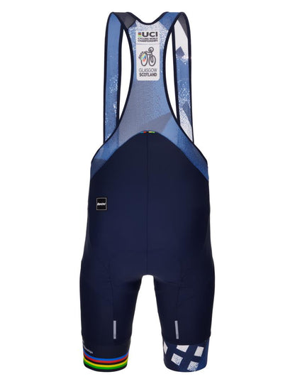 Santini UCI Cycling World Championship Askılı Bisiklet Taytı RE1075GITCITY3WCG Blu Nautica