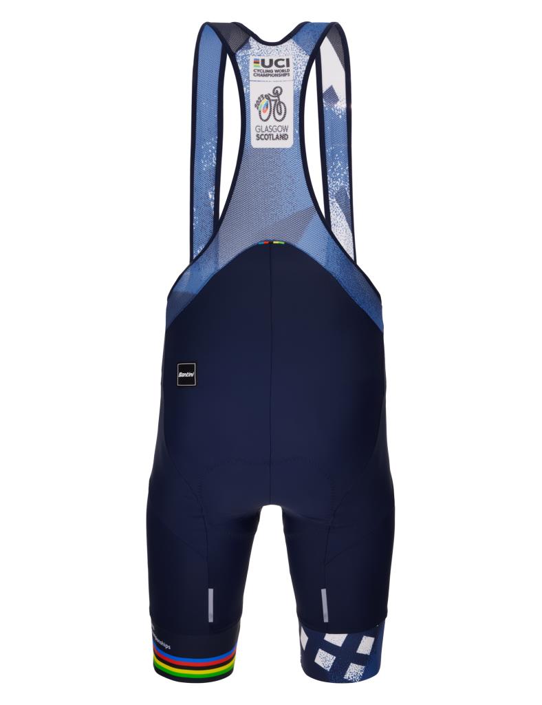 Santini UCI Cycling World Championship Askılı Bisiklet Taytı RE1075GITCITY3WCG Blu Nautica