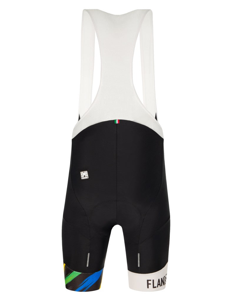 Santini UCI FLANDERS 2021 Özel Seri Erkek Askılı Bisiklet Taytı EC1075GITSPLA