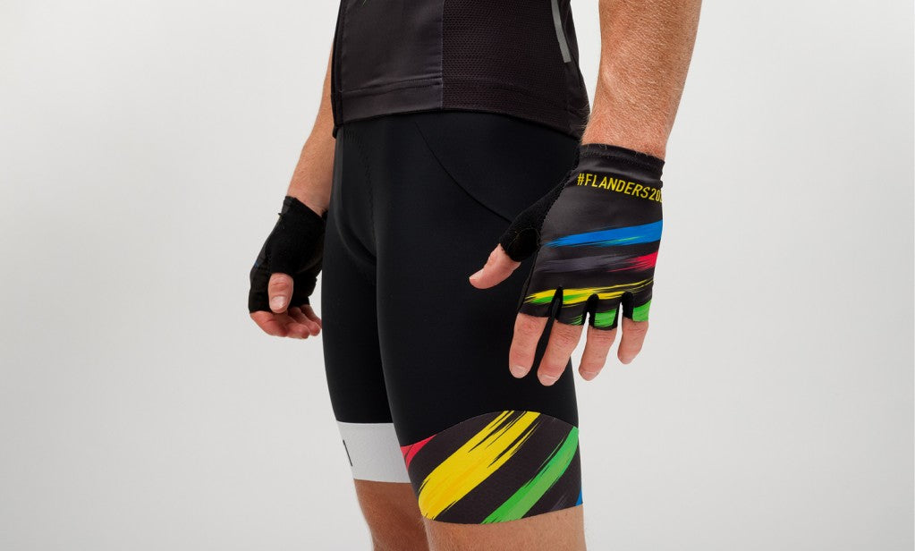 Santini UCI FLANDERS 2021 Özel Seri Erkek Askılı Bisiklet Taytı EC1075GITSPLA