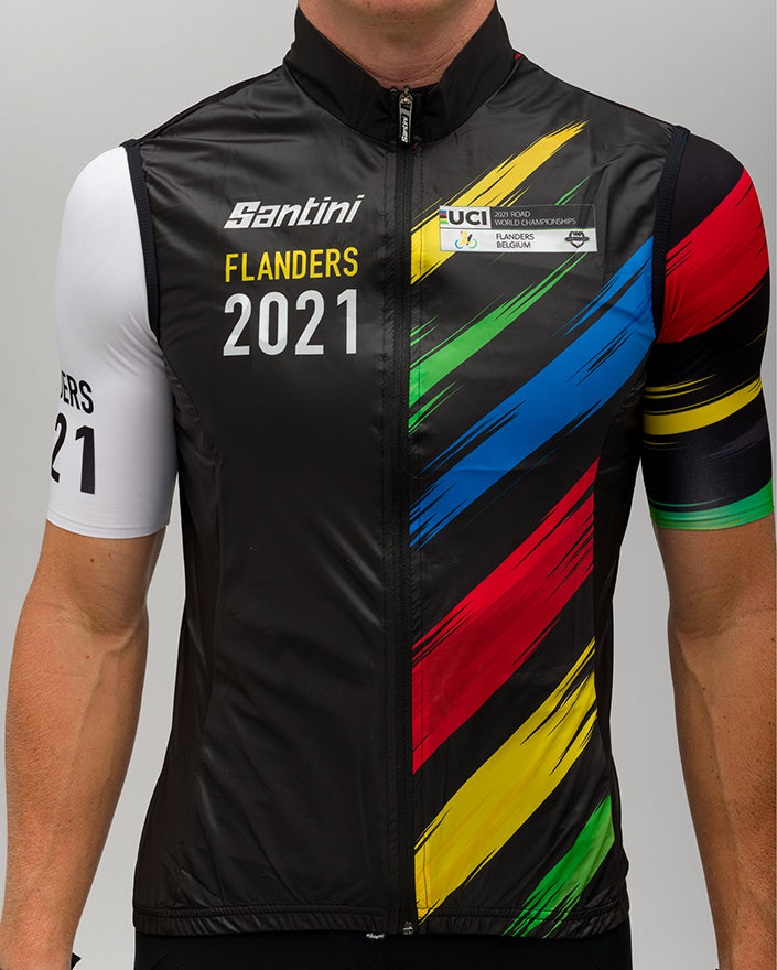 Santini UCI FLANDERS 2021 Unisex Rüzgarlık Yelek EC54575SPLA