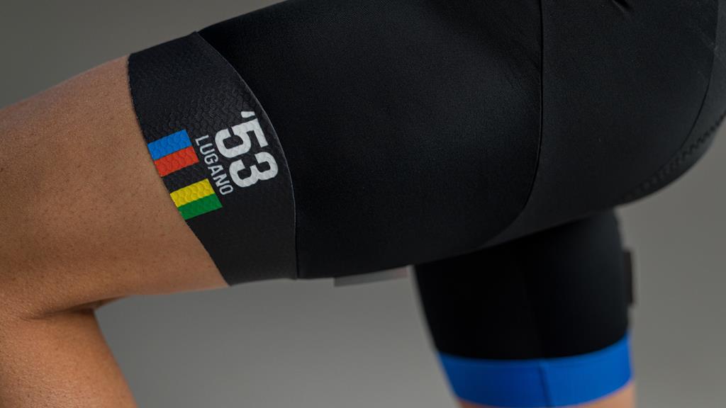 Santini UCI Official Lugano 1953 Road World Championship Özel Seri Erkek Askılı Bisiklet Taytı RE1075GITDAMA