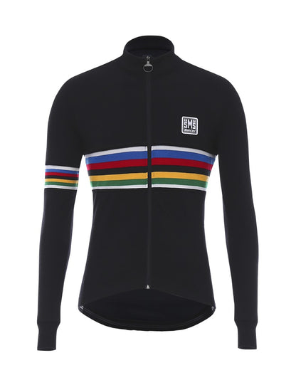 Santini UCI WOOL Büyük Beden Erkek Kışlık Bisiklet Forması RE215075ICONUCI