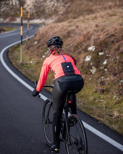 Santini VEGA MULTI With Hood Polartec Kadın Kışlık Bisiklet Ceketi 3W508L75VEGAMULT