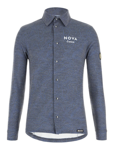 Santini VIA Nova Eroica Gravel Plus Size Wool Shirt ER494WLGRAVLVIA 