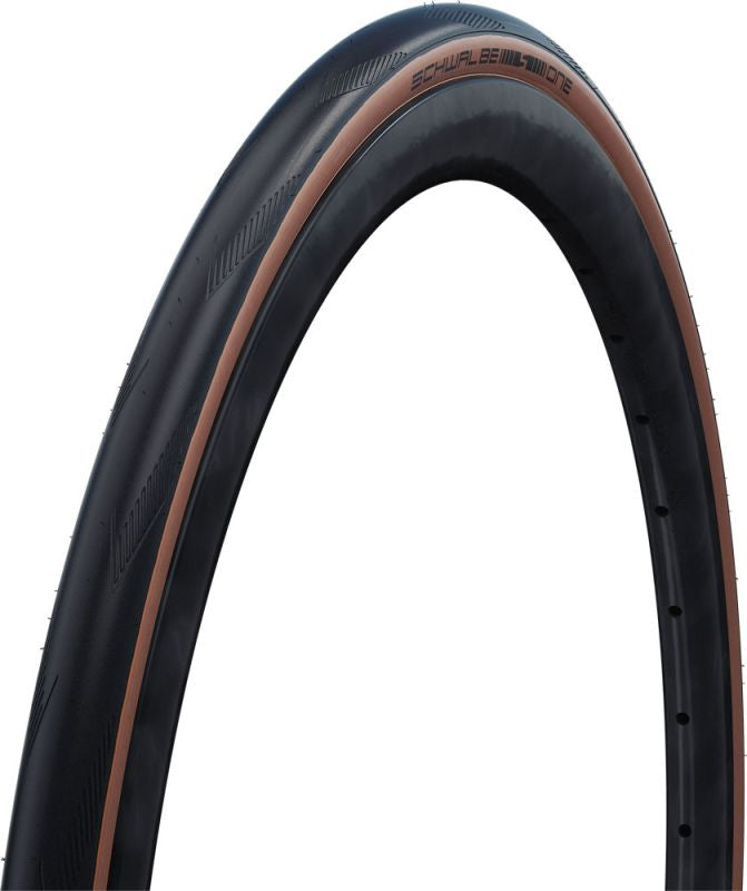 Schwalbe One Performance TLE 700X25 Tire Amber Sidewall 