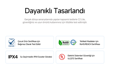 Segway Ninebot C2 LITE Electric Kids Scooter