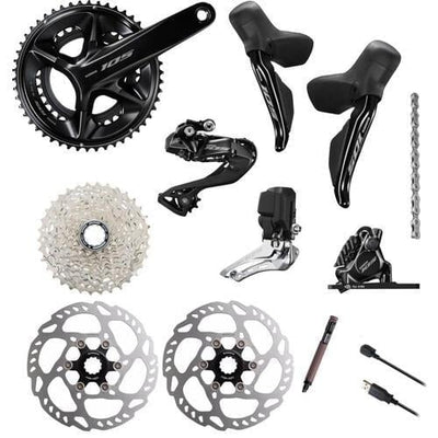 Shimano 105 Di2 R7150 52-36T 2x12 Гидравлический дисковый тормоз Велосипедный комплект