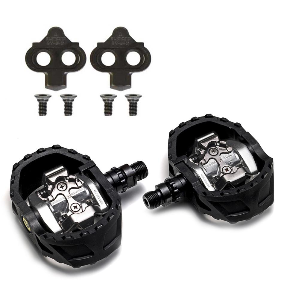 Shimano Bisiklet Spd Pedal  PD-M424 Gümüş/Siyah SM-SH51 Kilit İle Birlikte