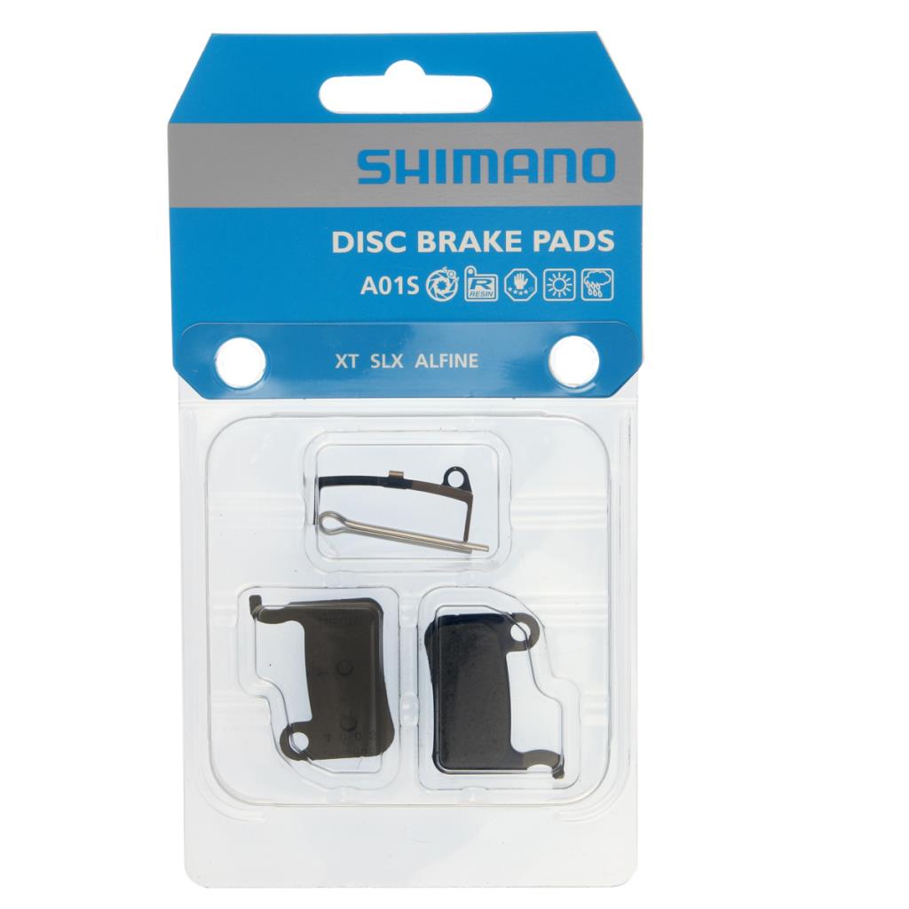 Shimano Disc Brake Pads Resin A01S (1 Pair Including Spring/Pin)