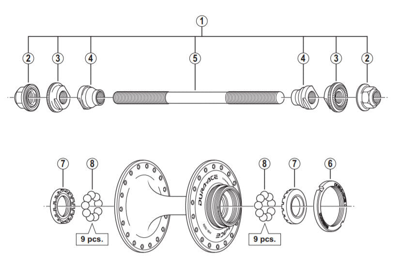 Shimano Göbek Bilyası Paslanmaz 1/4 18 Adet Y00091370