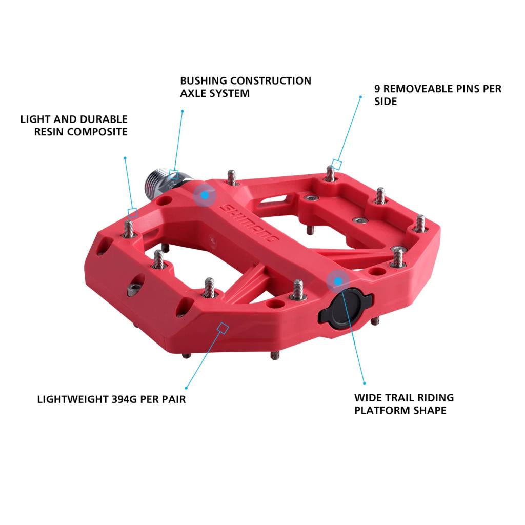 Shimano PD-GR400 Platform Pedal Kırmızı BMX/DH EPDGR400R