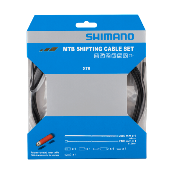 Shimano XTR Polymer Kaplamalı Vites Kablo Seti Siyah Y01V98112