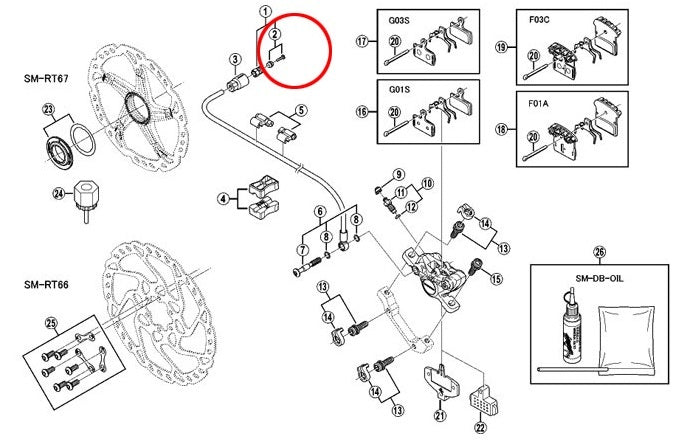 Shimano Zeytin ve Bağlantı Uçları SM-BH59