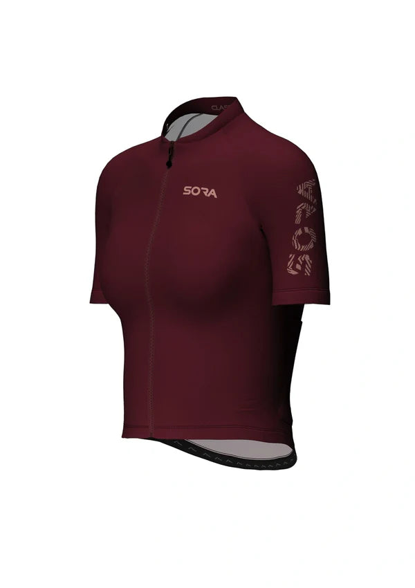 Sora Claret Red Women's Classic Cycling Jersey