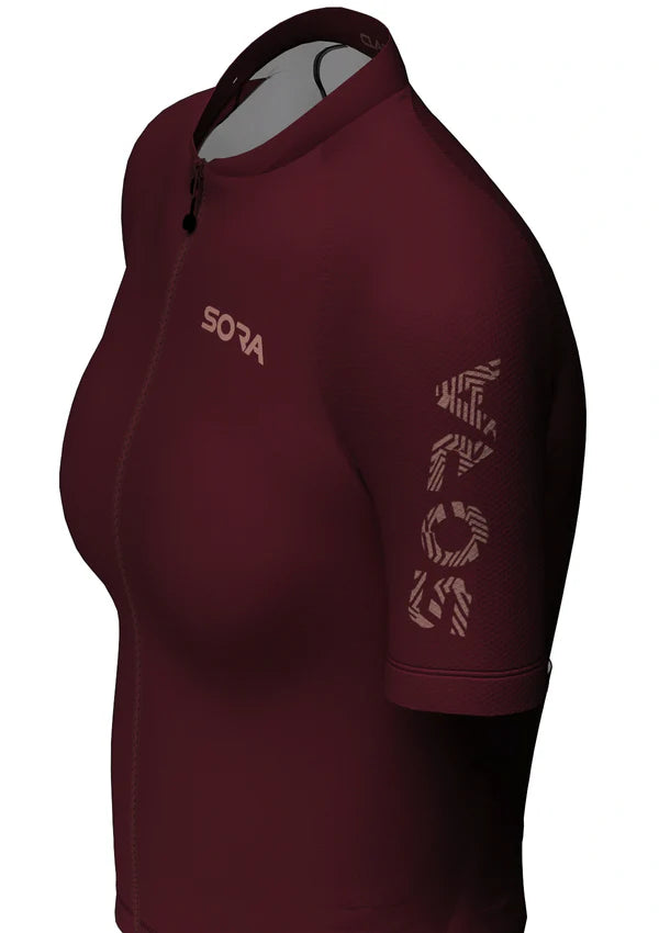 Sora Claret Red Women's Classic Cycling Jersey