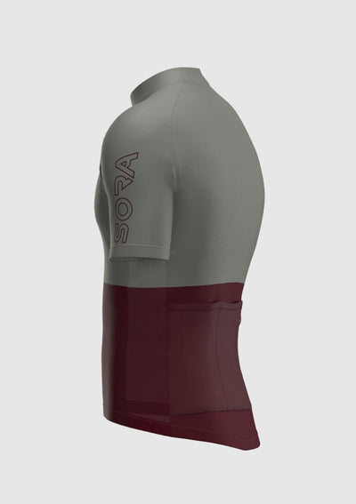 Sora Gray-Burgundy Regular 3.0 Cycling Jersey 