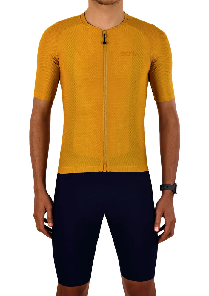 Sora Mustard Climb Core Cycling Jersey 