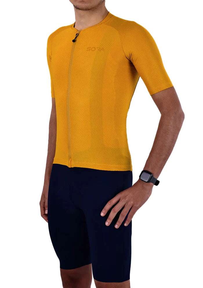 Sora Mustard Climb Core Cycling Jersey 