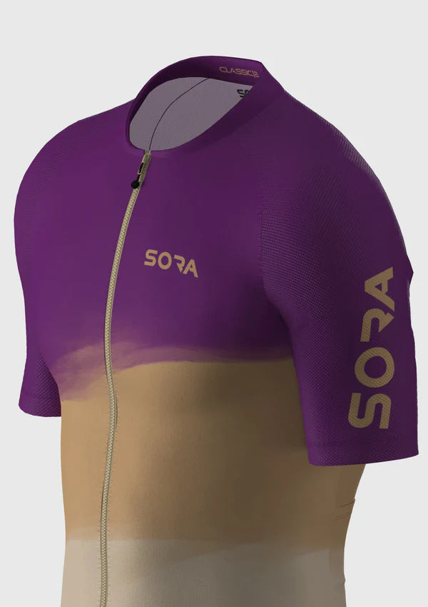 Sora Purple-Cream Classic 2 Cycling Jersey