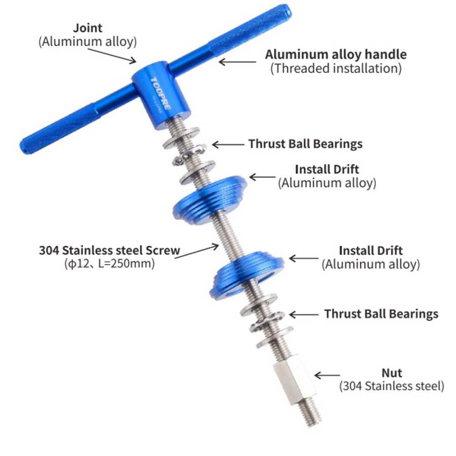 Toopre Furç ve Press-Fit Orta Yatak Takma Aleti 15116