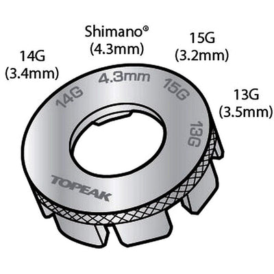 Topeak Bisiklet Jant Akort Anahtarı TPS-SP42 Shimano Uyumlu 4.3mm