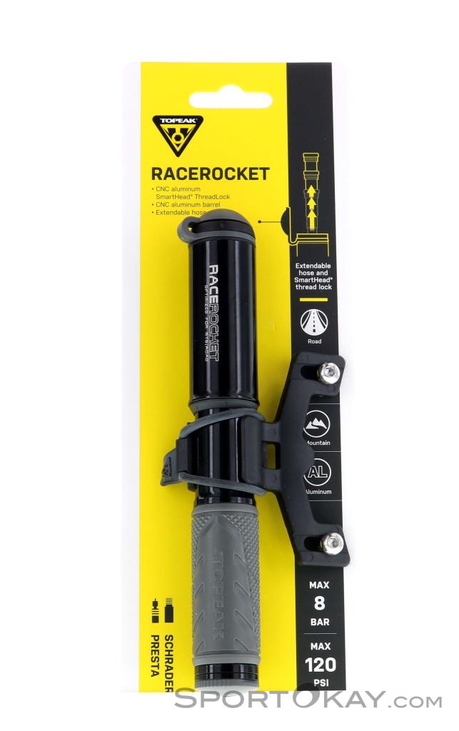 Topeak RaceRocket Bicycle Hand Pump 120 Psi Black TRR-2B