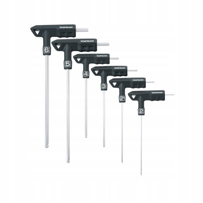 Topeak T-Handle DuoHex Wrench Set 6'lı Alyan Anahtar Seti TPS-SP01 250313