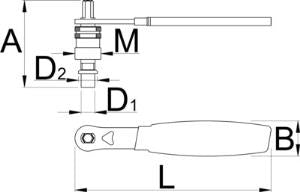 Unior Aynakol Sökme Aleti Kollu Shimano Octalink ve Isis 1661.3/4DP-US 624918