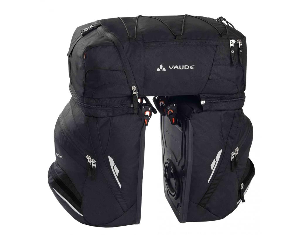 VAUDE KARAKORUM BİSİKLET ARKA HEYBE ÇANTA 68 LT SİYAH/GRİ