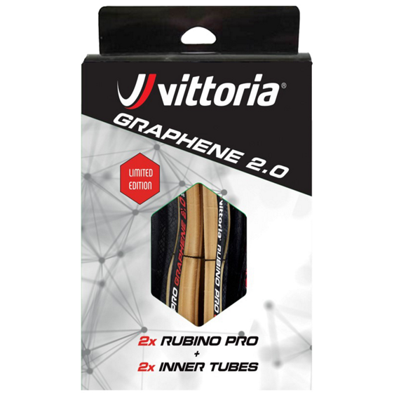 Vittoria Rubino Pro 700x25C 1 Çift Katlanır Yol Bisikleti İç Dış Lastik Seti