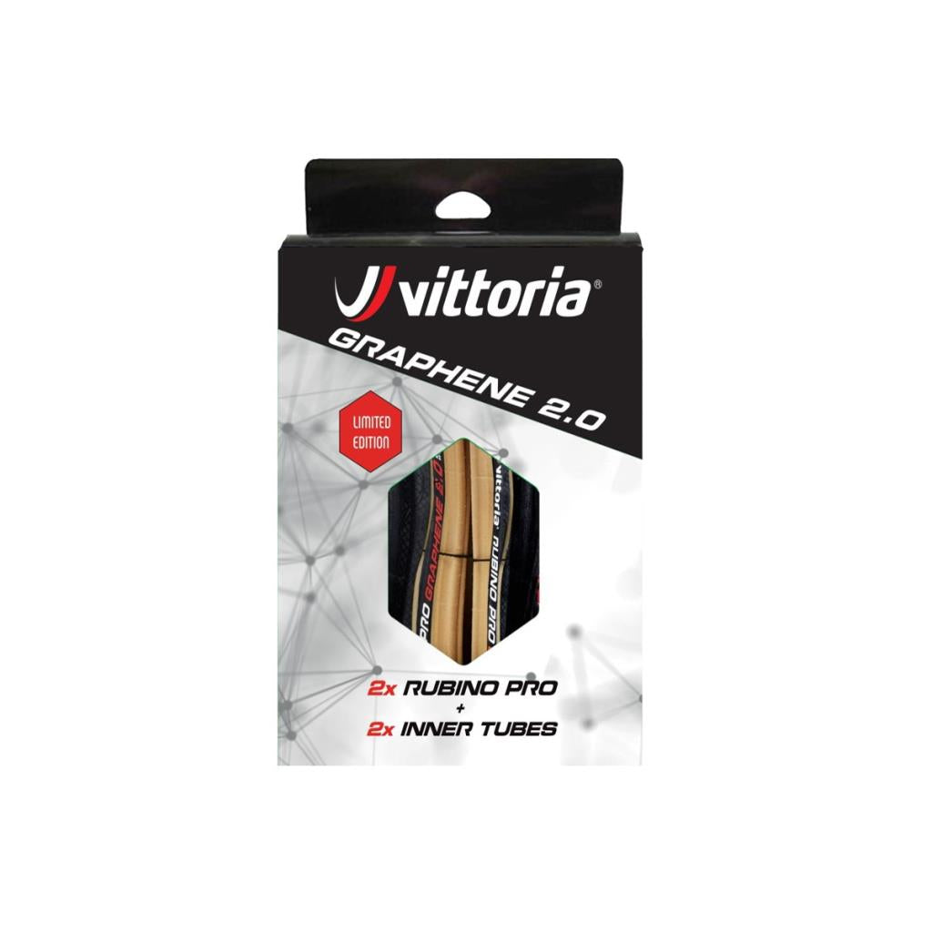 Vittoria Rubino Pro 700x25C 1 Çift Katlanır Yol Bisikleti İç Dış Lastik Seti