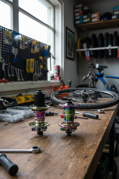 Wake Rainbow Loud Front and Rear Hub Set 32 ​​Holes Oilslick QR 12157