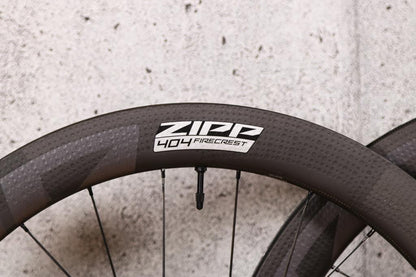 Zipp 404 Firecrest Carbon Tubeless Disc Compatible Centerlock Bicycle Wheel Set 