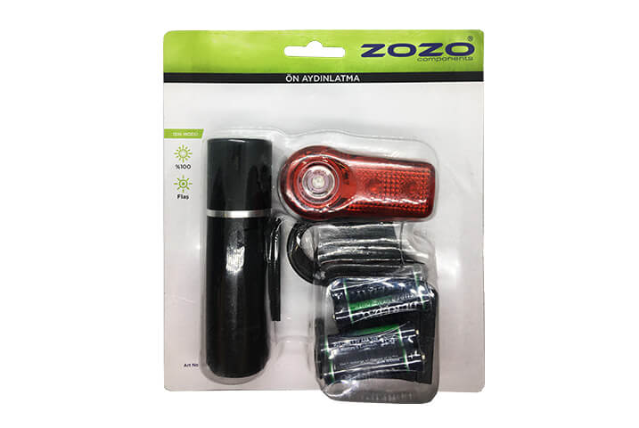 Zozo Front Rear Bicycle Lighting Set 246-3W + 173A